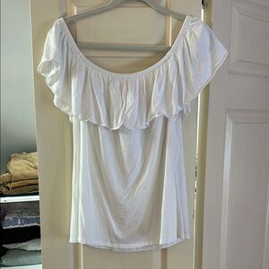 Lilly Pulitzer off the shoulder white shirt